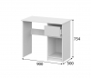 Стол компьютерный ДЕНВЕР, белый - Омикс-Мебель
