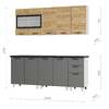 Кухонный гарнитур КРАФТ 2.0 м - Омикс-Мебель