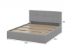 Кровать двойная №4 мягкая серый - Омикс-Мебель