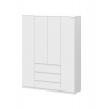 Шкаф ДЕНВЕР 4 створки, 3 ящика, белый - Омикс-Мебель