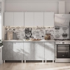 Кухонный гарнитур КГ 1 (белый/цемент) - Омикс-Мебель