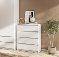 Комод ДЕНВЕР 4 ящика, белый - Омикс-Мебель