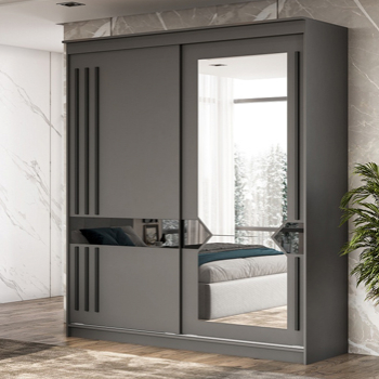 Шкаф купе № 25 Блэк Лайт - Омикс-Мебель