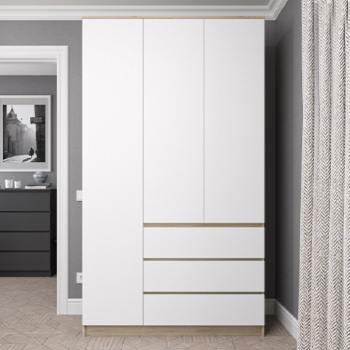 Шкаф МОРИ МШ1200.1 белый - Омикс-Мебель